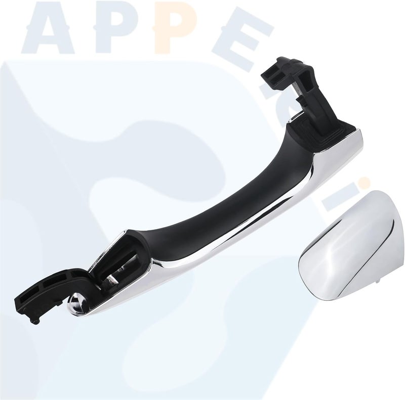 APPERFiT Exterior Door Handle w/End Cap Cover for Rear Door Left Driver Side Chrome Compatible with Kia Sorento 2016 2017 2018 2019 2020 Replaces 82651-C5010 83652-C5010 - Image 5